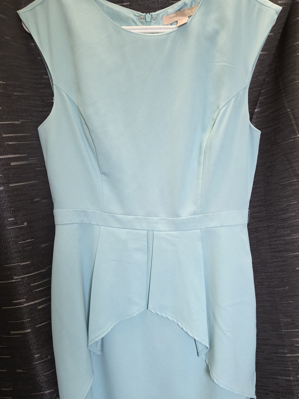 Forever 21 Sleevless Peplum Dress in Light Aqua